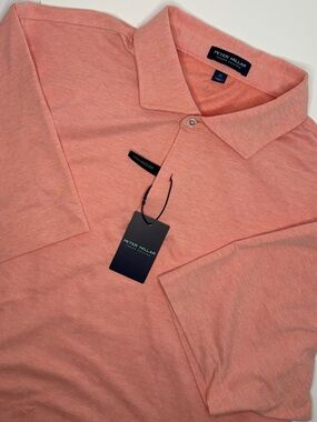 NWT Peter Millar Crown Crafted Scarlet Lily “Albatross” Polo MG24XK55E (XL)